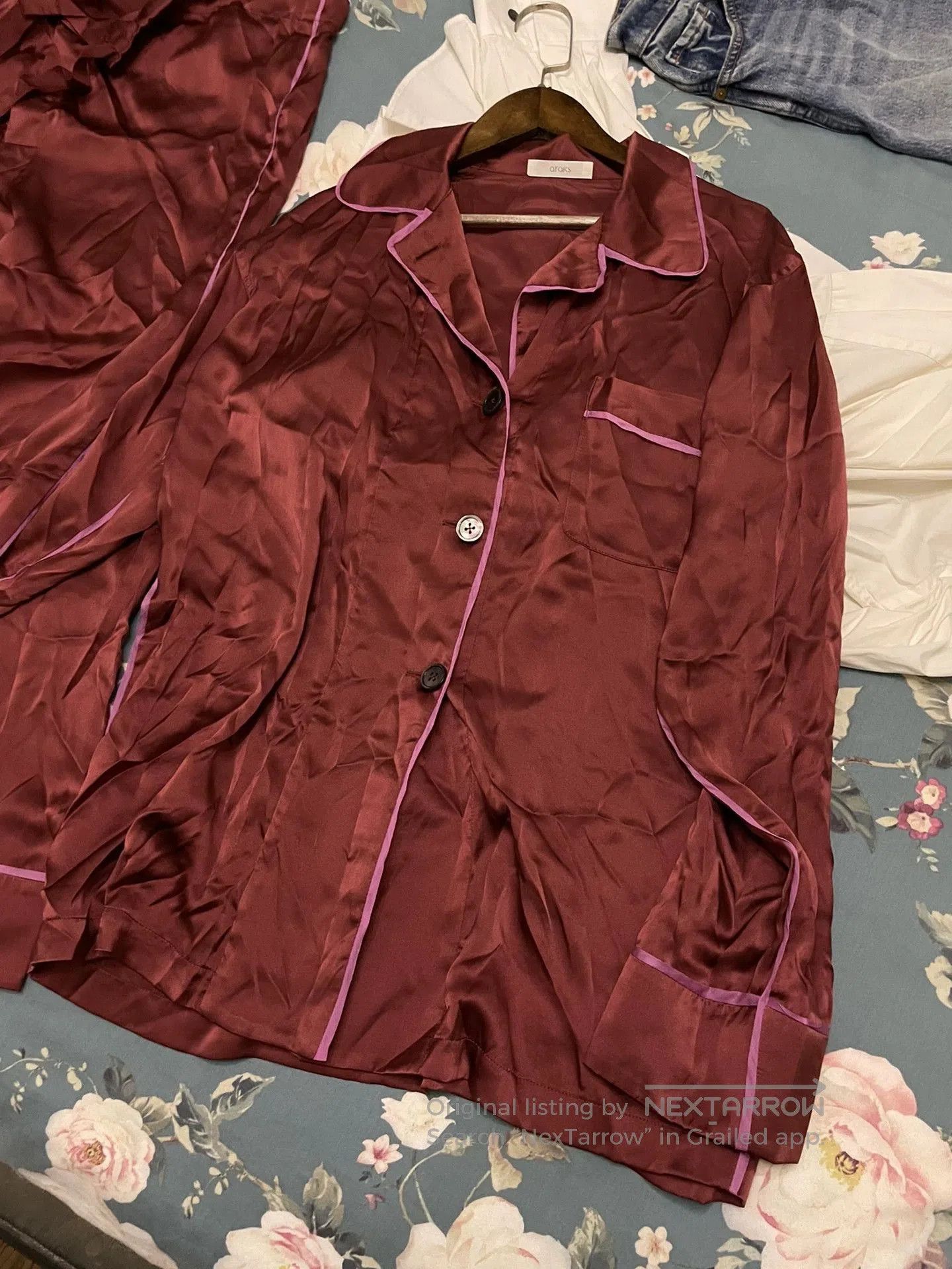 ARQ Araks Silk Loungewear Set, Gently Used. Size 30" / US 8 / IT 44 - 2 Thumbnail