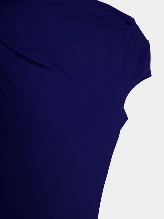 Givenchy o1n1vont0326 Sapphire Asymmetric Draped Dress in Blue Size M / US 6-8 / IT 42-44 - 5 Thumbnail