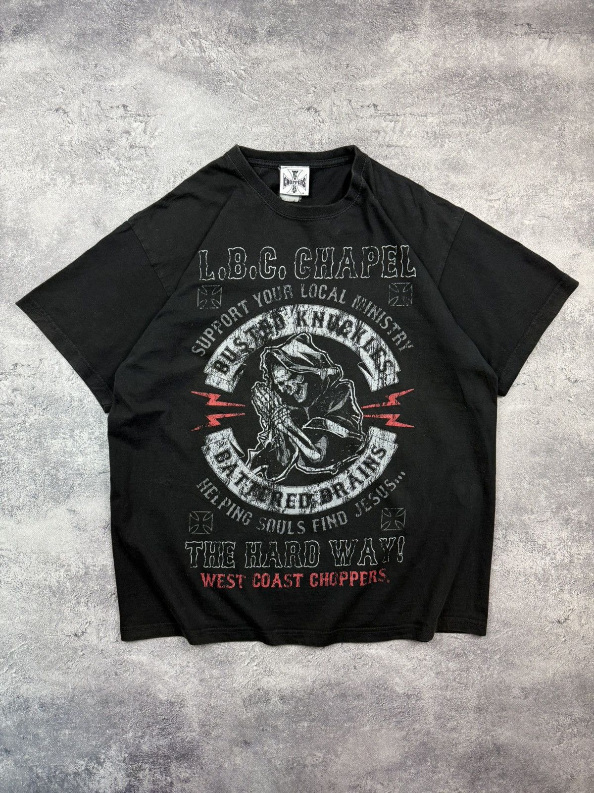 West Coast Choppers Vintage West Coast Choppers T-Shirt Skull Tee Size US L / EU 52-54 / 3 - 1 Thumbnail