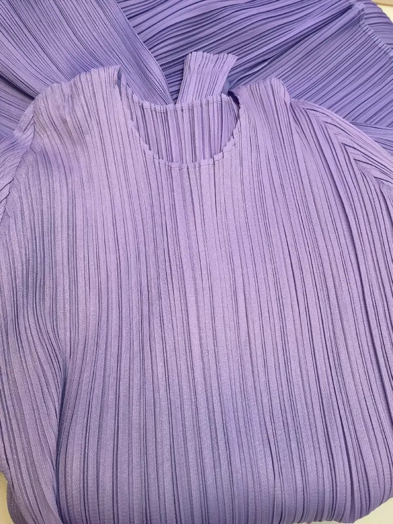Issey Miyake Issey Miyake size:4 Purple pleated long-sleeved shirt Size S / US 4 / IT 40 - 4 Thumbnail