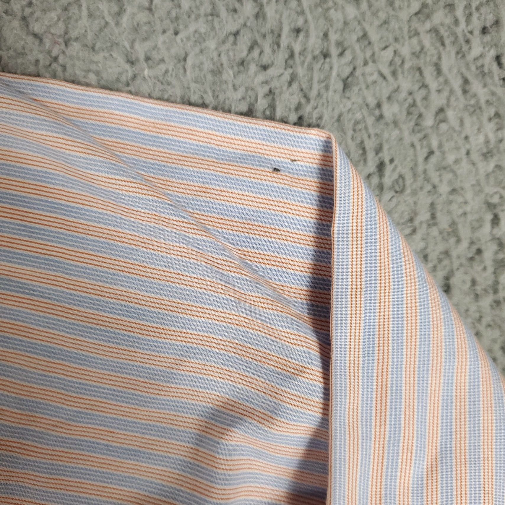 Brooks Brothers BROOKS BROTHERS Dress Shirt 16.5 Blue Orange Striped Long Sleeve Button-Up Non-Iron Mens Size 42R - 3 Thumbnail