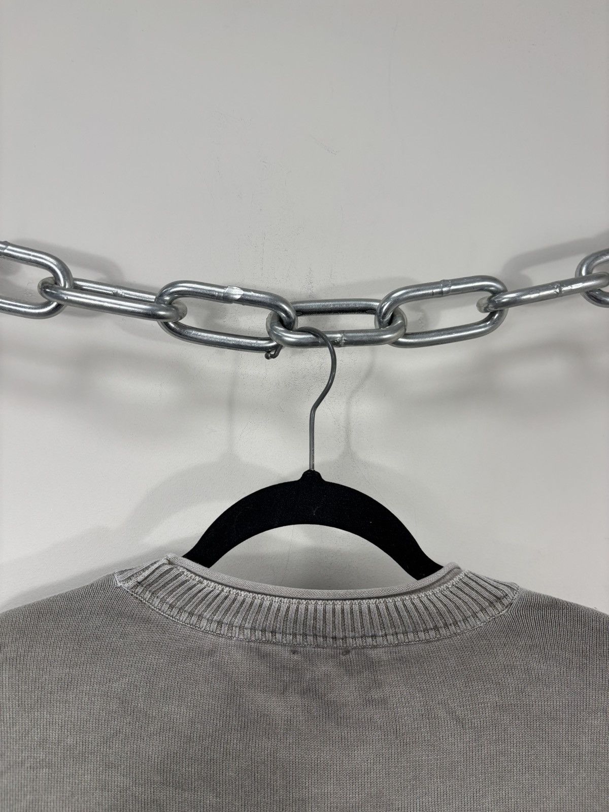Armani Vintage Armani Jeans Men’s Big Logo Beige Cotton Sweater Size US L / EU 52-54 / 3 - 15 Thumbnail