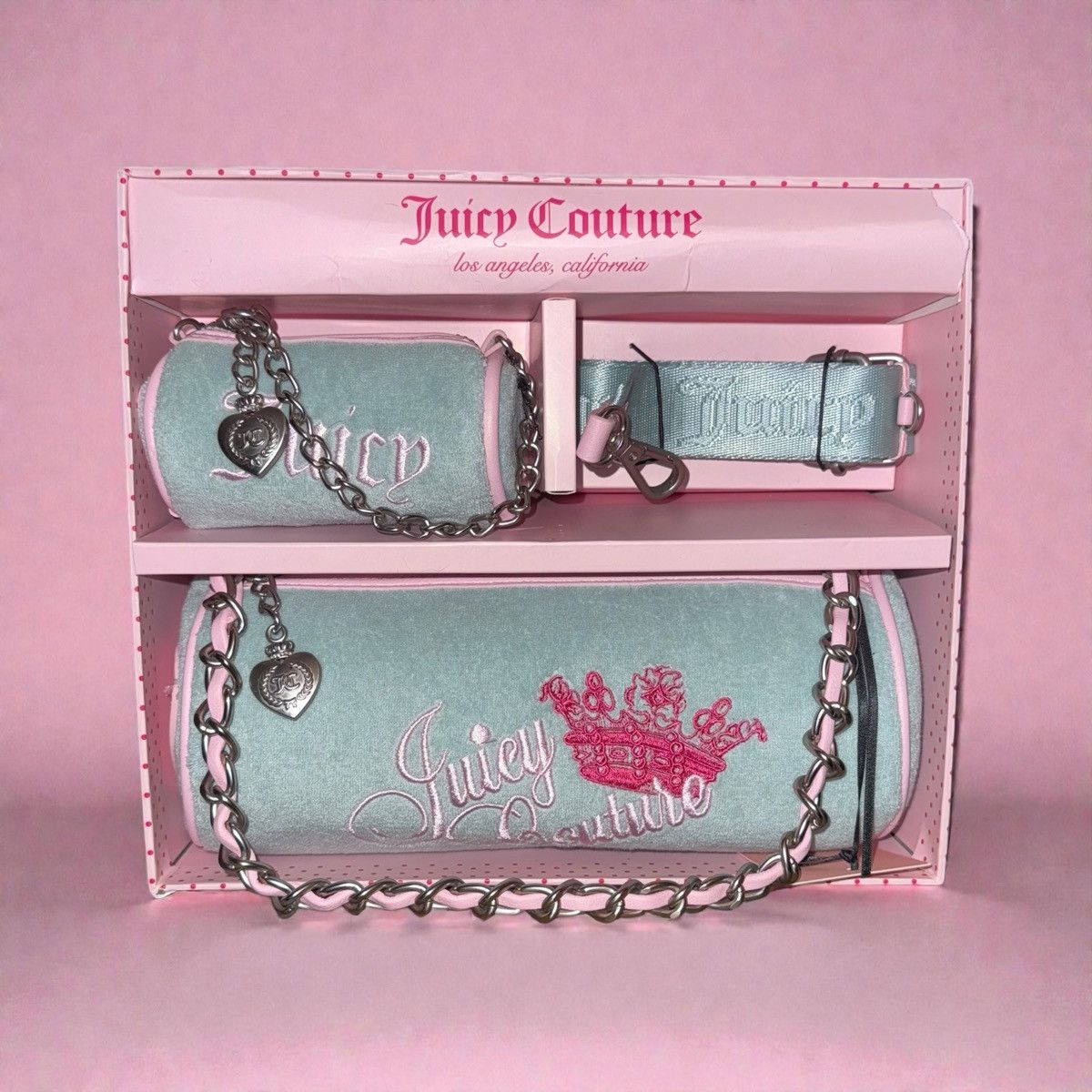 Juicy Couture Juicy Couture Heritage Barrel pastel turquoise 3 pc bag set Size ONE SIZE - 1 Thumbnail