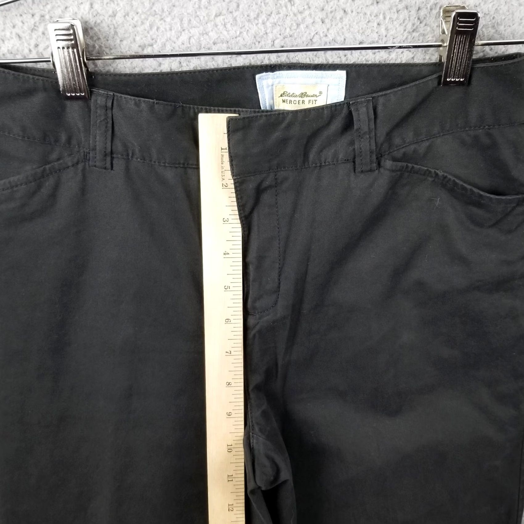 Eddie Bauer Eddie Bauer Pants Women 4 Mercer Fit Black Cropped Career Ankle 28X27 Jeans, Straight, Belt Loops, 98% Cotton 2% Elastane, Machine Washable Size 27" / US 4 / IT 40 - 4 Thumbnail