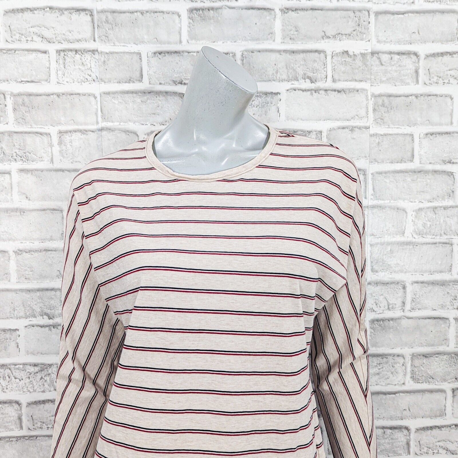 Frank & Eileen Frank & Eileen TEE LAB Continuous Sleeve Tee Oatmeal Stripe Size S / US 4 / IT 40 - 8 Thumbnail