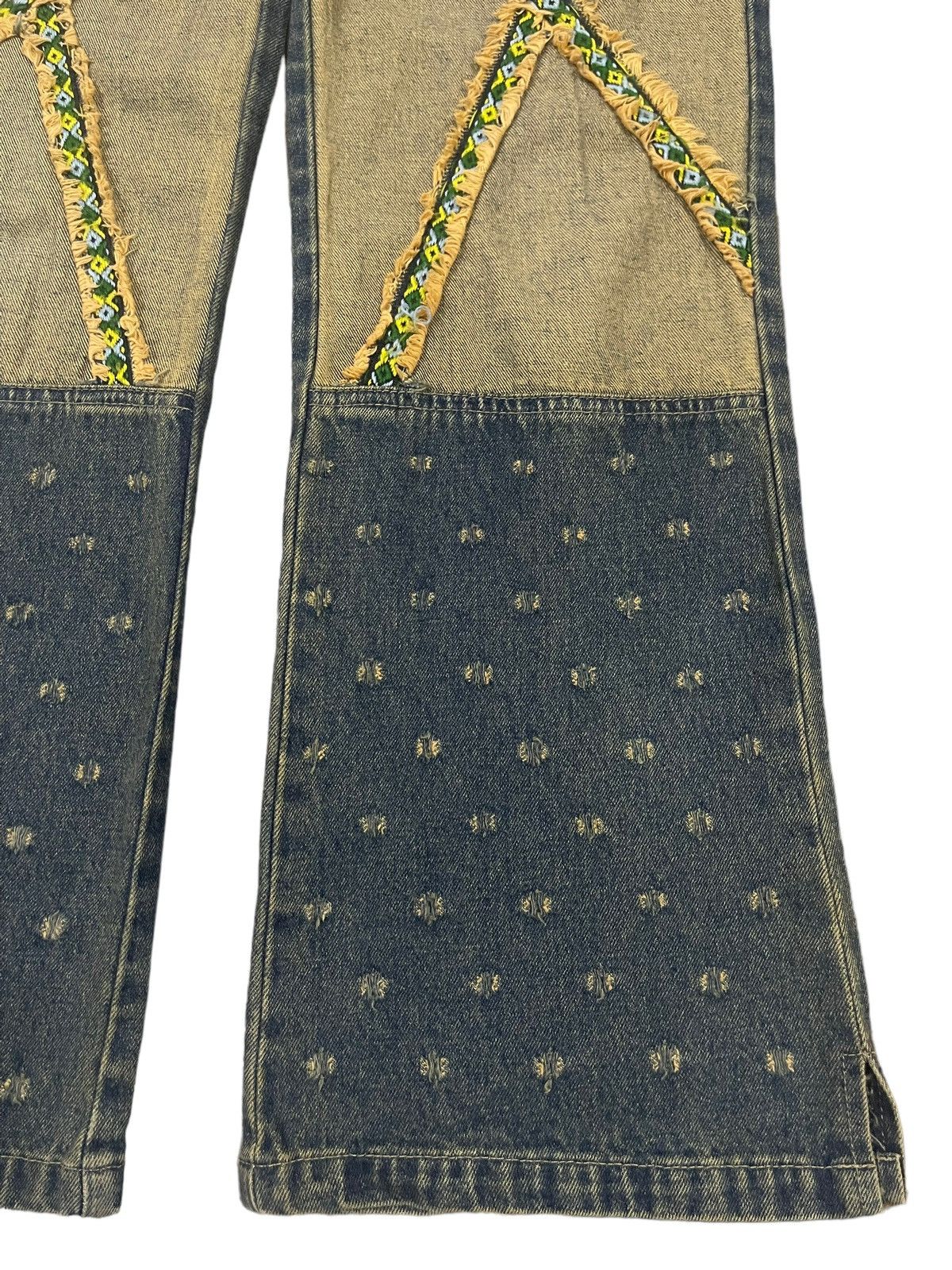 Calvin Klein Vintage CK Calvin Klein Patch Style Distress Flare Jeans Size US 28 / EU 44 - 7 Thumbnail