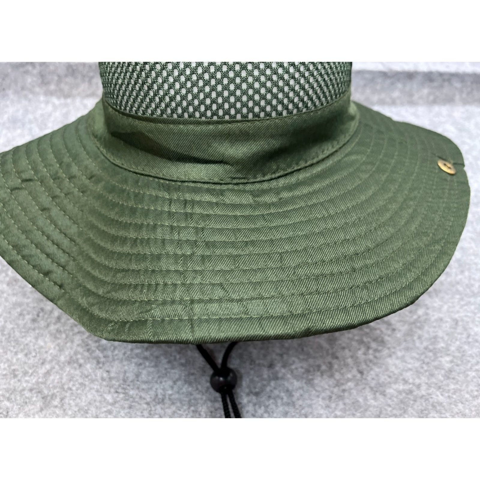 Vintage Sun Bucket Hat Adult Large Green Polyester Blend Fish Hike Camp Beach Outdoor Size ONE SIZE - 3 Thumbnail