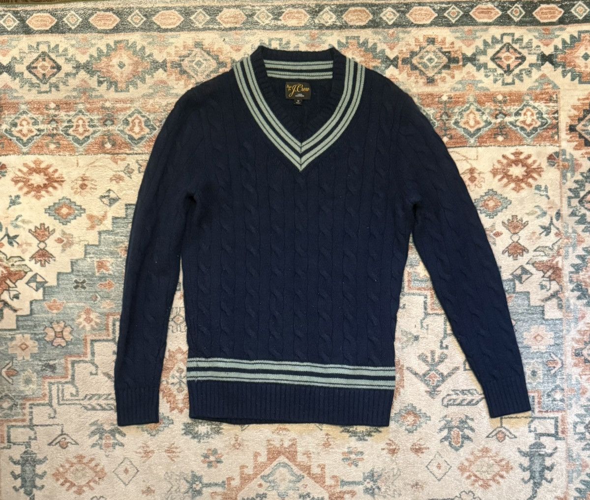 J.Crew Cashmere Cable-knit Cricket Sweater Size US M / EU 48-50 / 2 - 1 Thumbnail