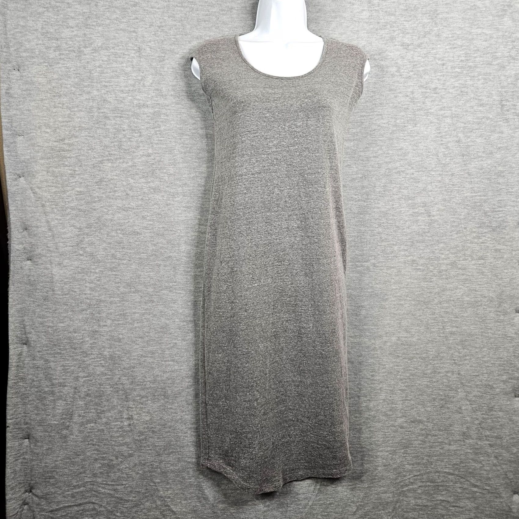 MONROW Monrow Women’s Gray Round Neck Cap Sleeve Casual Dress S Size S / US 4 / IT 40 - 2 Thumbnail