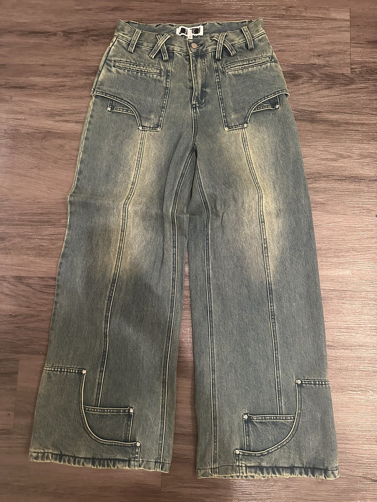 Other Yellow Washed Jeans Size US 30 / EU 46 - 1 Thumbnail