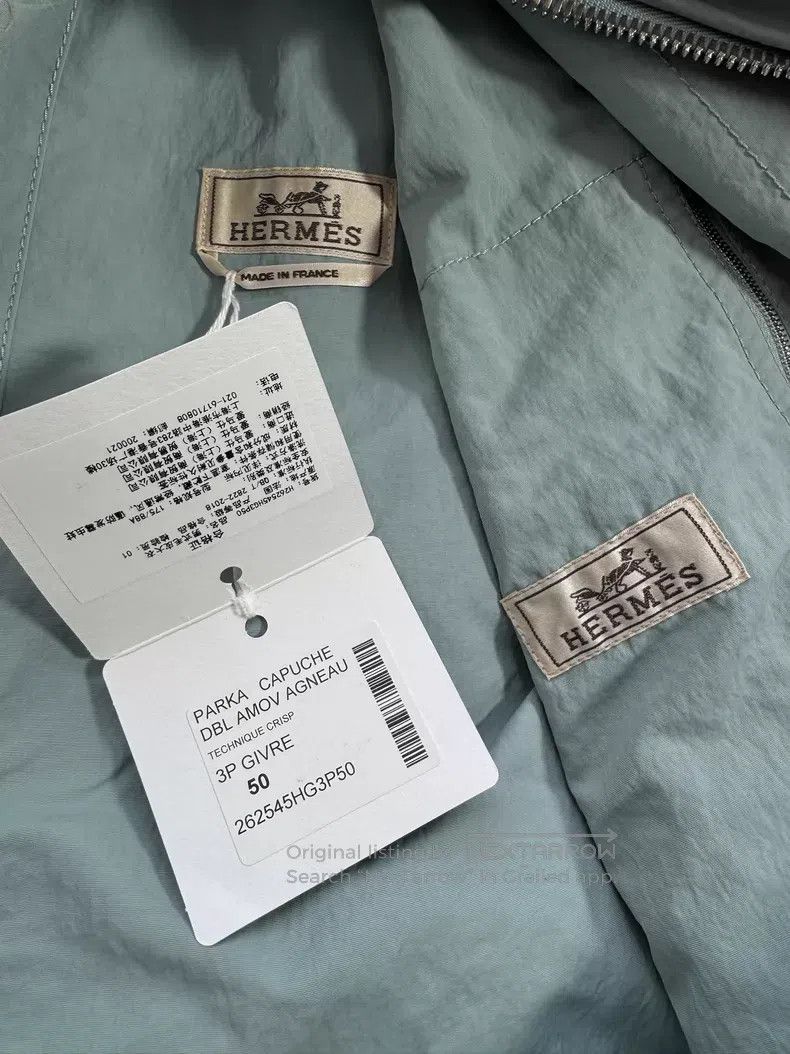 Hermes Hermes Light Blue Fur and Leather Two Piece Coat Size US M / EU 48-50 / 2 - 3 Thumbnail
