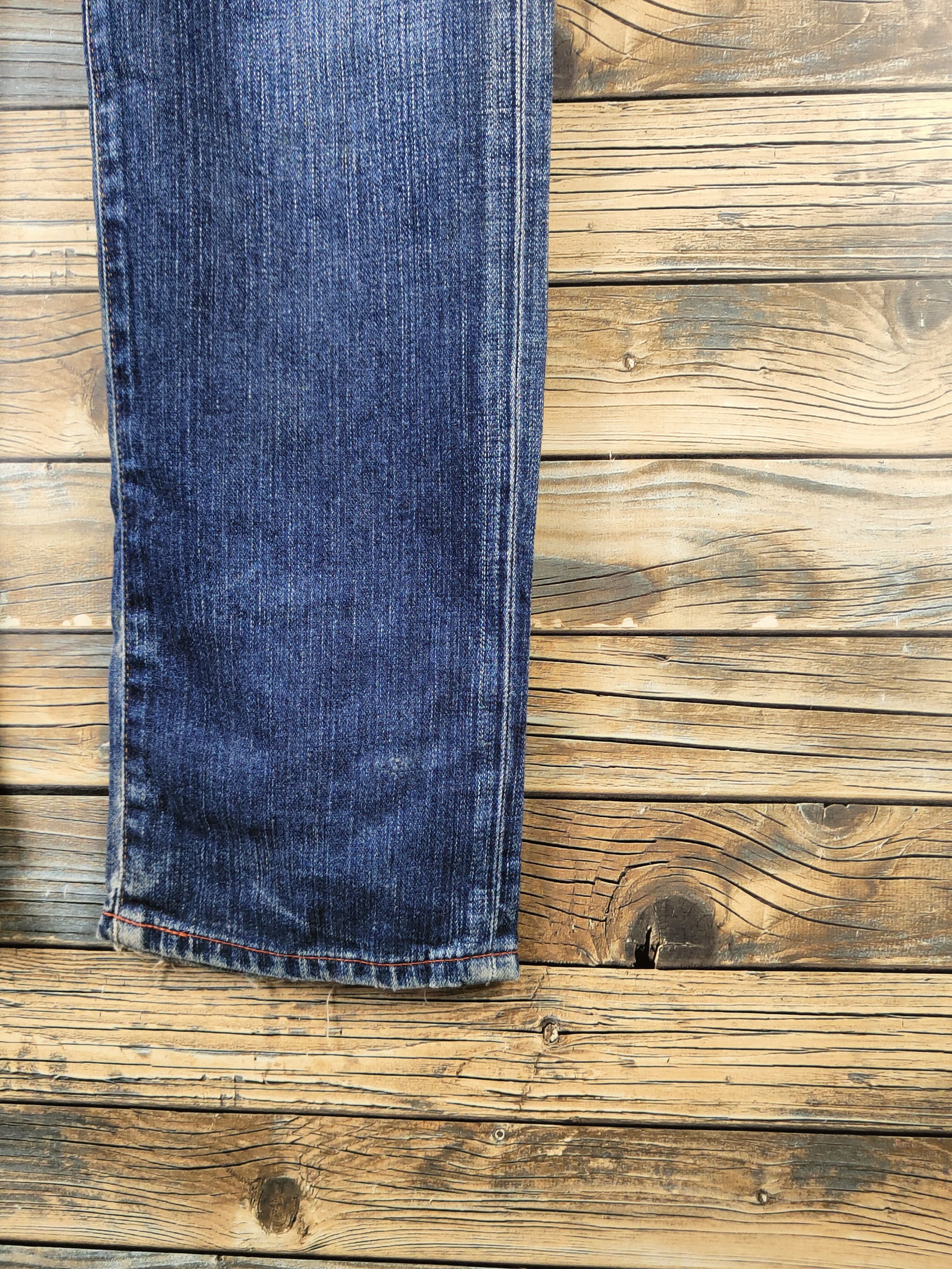 Levi's DL Levi's Dark Blue Distressed Ripped Jeans #46-823 Size US 33 - 6 Thumbnail