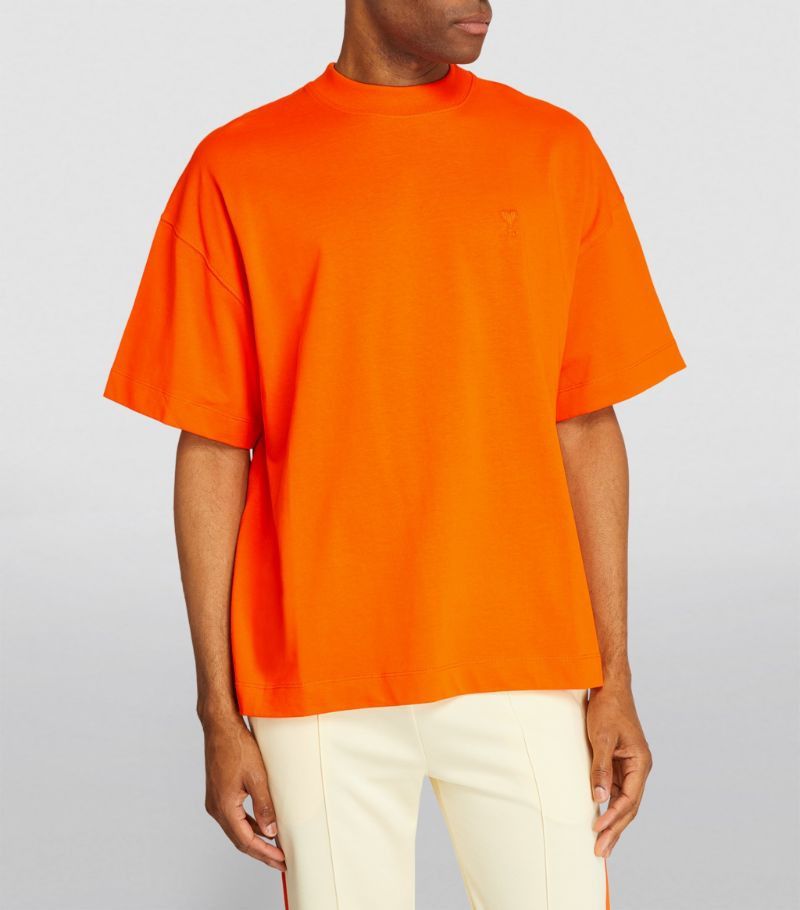 AMI Orange Ami De Couer Logo Oversized T-Shirt Size US XS / EU 42 / 0 - 2 Thumbnail