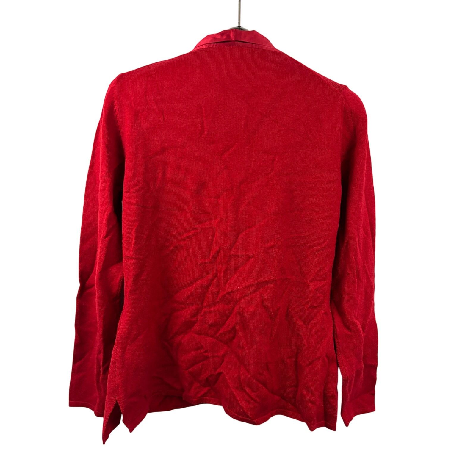 J. Peterman J. Peterman Red Wool Blend Sweater Silk Ribbon Tie MEDIUM Size M / US 6-8 / IT 42-44 - 2 Thumbnail