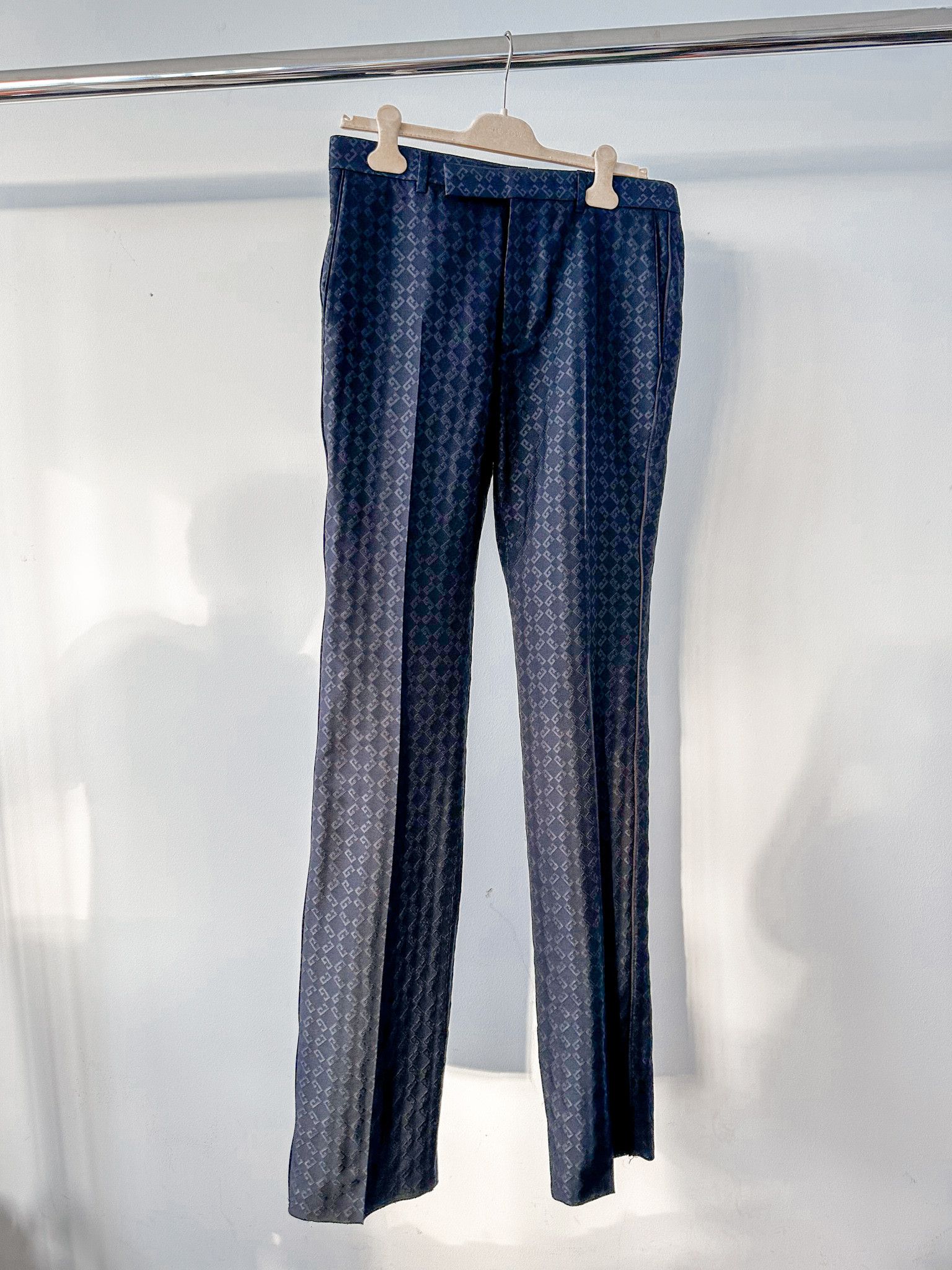 Givenchy Givenchy 4G-Logo Straight-Leg Wool and Silk-Blend Trousers Size 38R - 2 Thumbnail