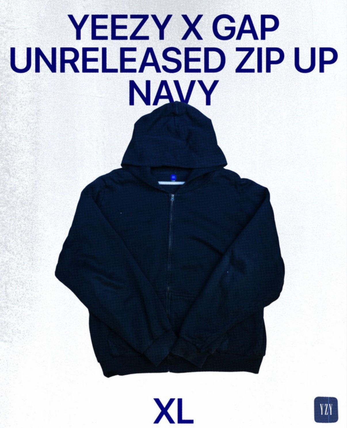 Balenciaga × Kanye West × Yeezy YZY x GAP zip up hoodie Navy XL