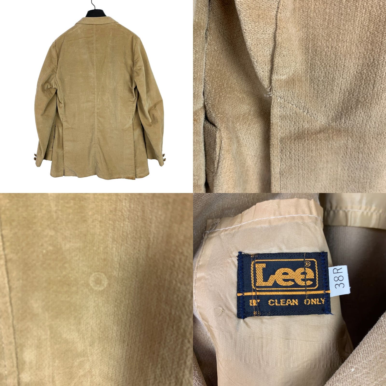 Lee VINTAGE Lee Rockabilly Brushed Cotton Blazer Sport Coat 38R Brown 1970s Mens Size 38R - 8 Thumbnail