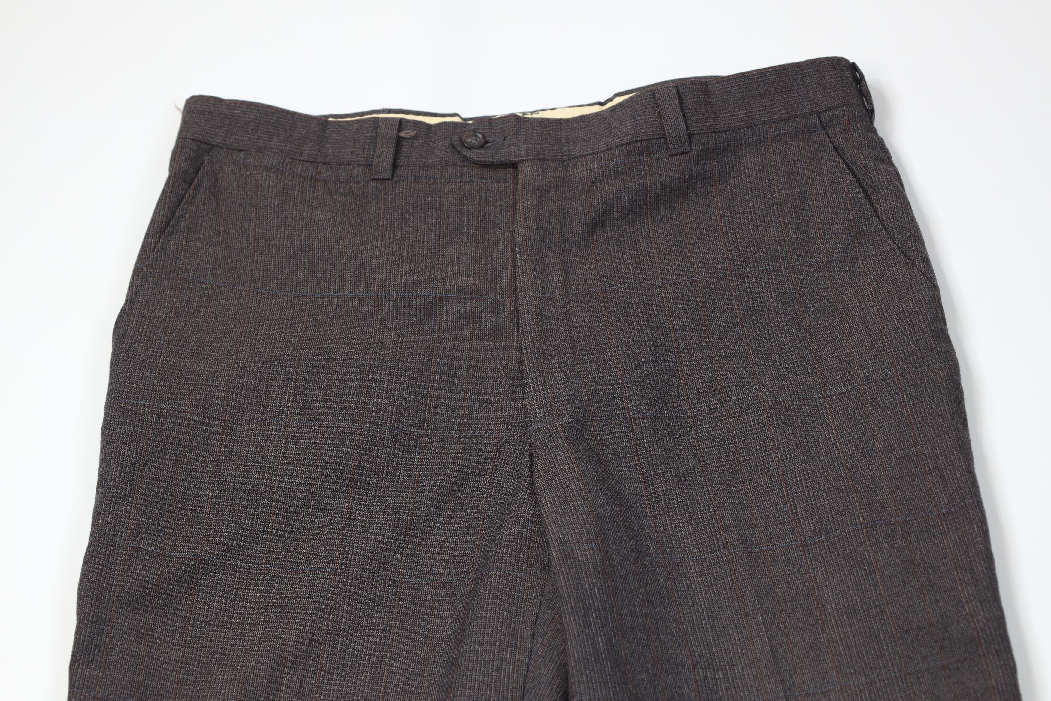 Vintage Vintage 70s Streetwear Knit Wide Leg Chino Pans Plaid USA Size US 36 / EU 52 - 2 Thumbnail