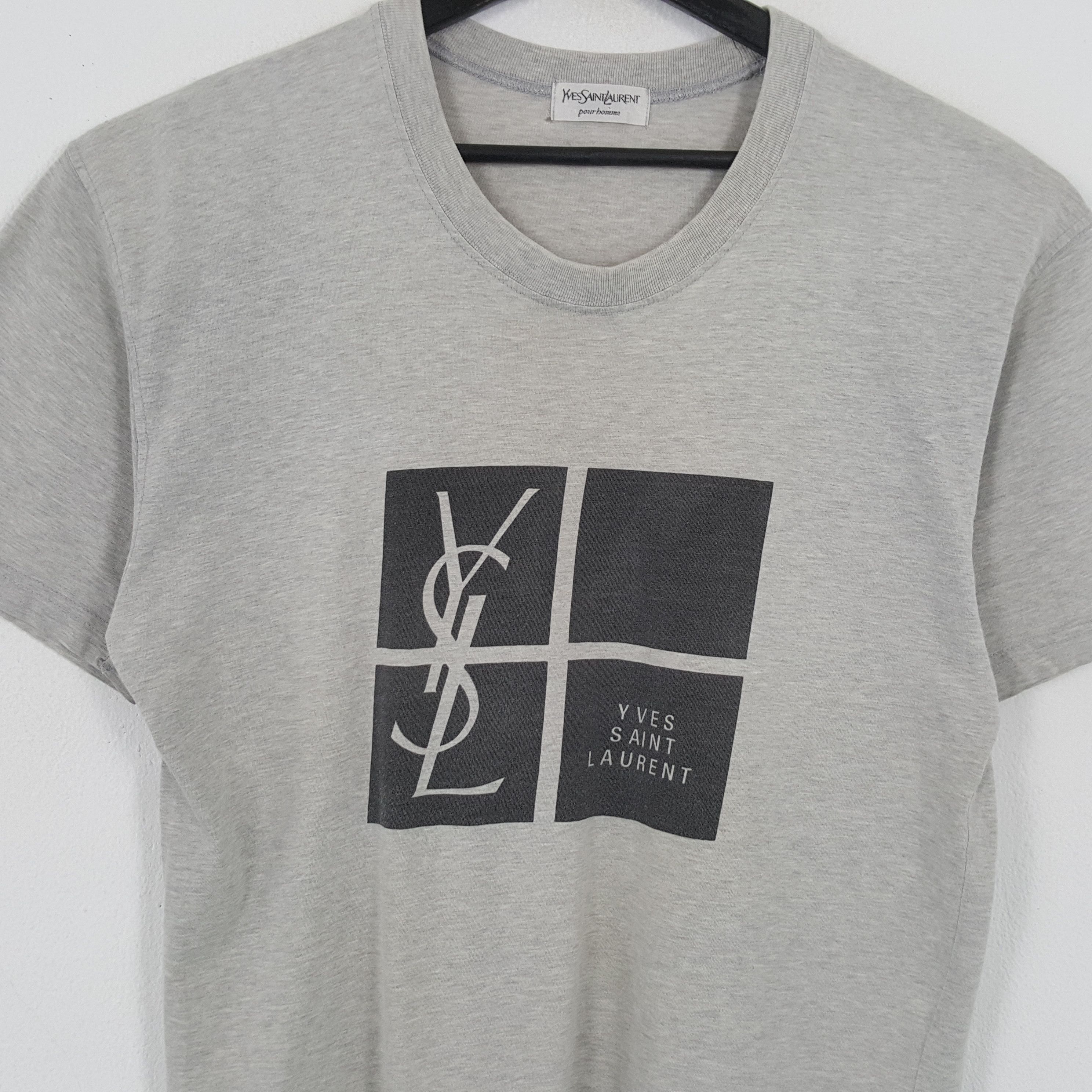 Vintage × Yves Saint Laurent YVES SAINT LAURENT Tshirt Spellout Center Logo Design Size US L / EU 52-54 / 3 - 2 Thumbnail