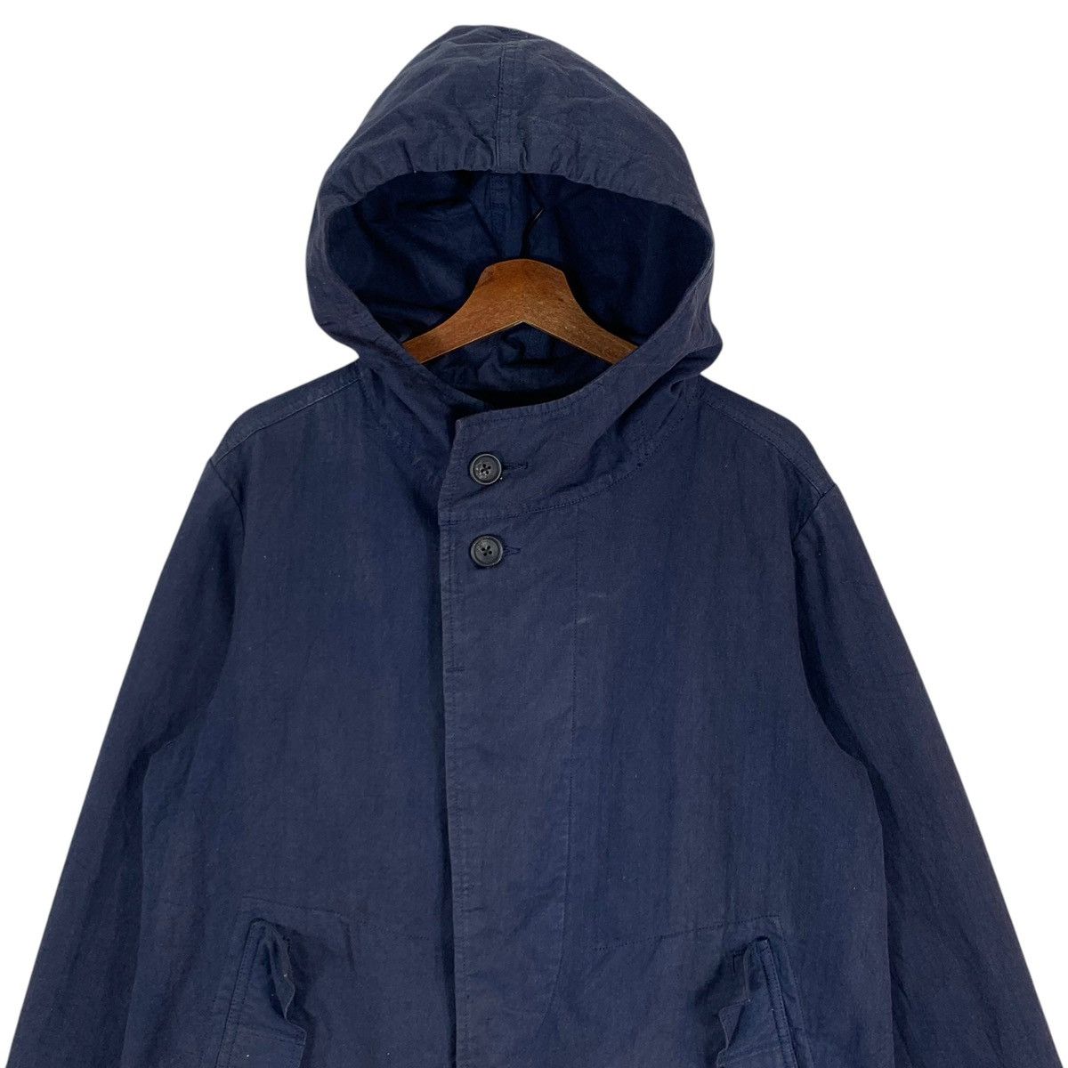 Issey Miyake × Japanese Brand VINTAGE QUADRO JAPANESE BRAND MILITARY HOODIE JACKET Size US L / EU 52-54 / 3 - 4 Thumbnail