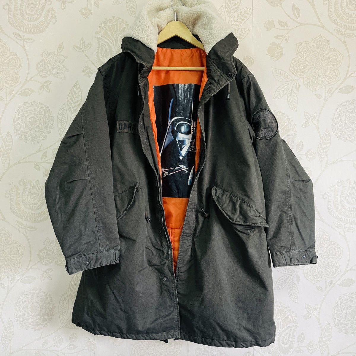 Movie × Star Wars Darth Vader Dark Side Parka Long Jacket With  