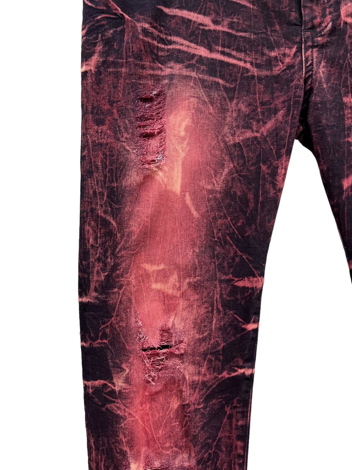 Robins Jeans 42” ROBINS JEANS Red Blood Acid Wash Ripped Stretchy Denim🔥 Size US 42 / EU 58 - 11 Thumbnail