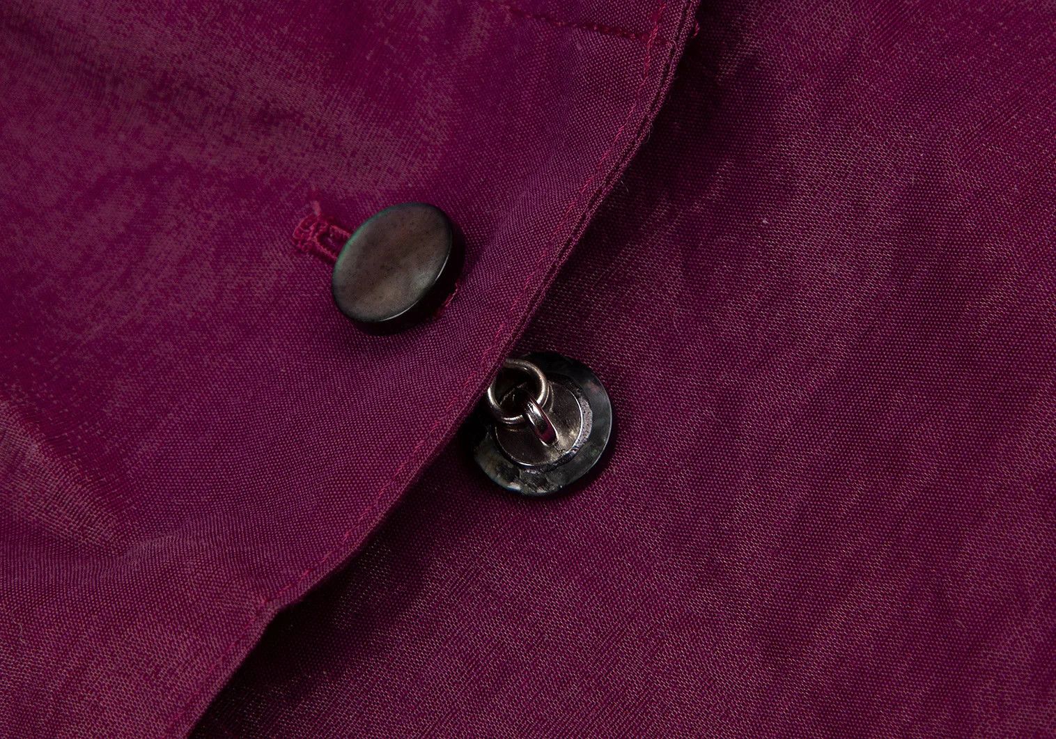Jean Paul Gaultier Cotton Nylon Sheer Cuff Shirt in Purple Size 48 Size US M / EU 48-50 / 2 - 8 Thumbnail