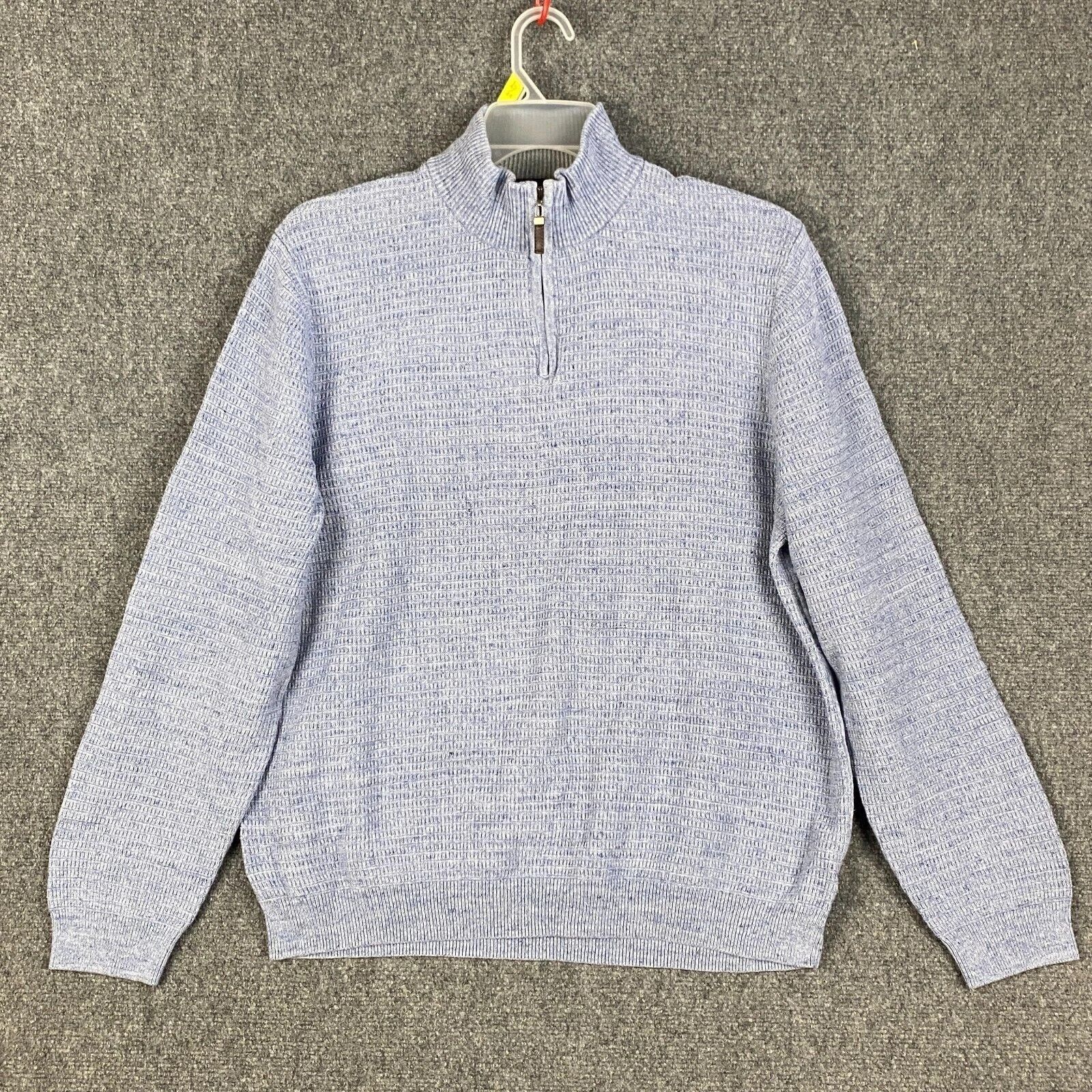 Tasso Elba Tasso Elba 1/4 Zip Pullover Men's XL 100% Cotton Knitted Size US XL / EU 56 / 4 - 1 Thumbnail