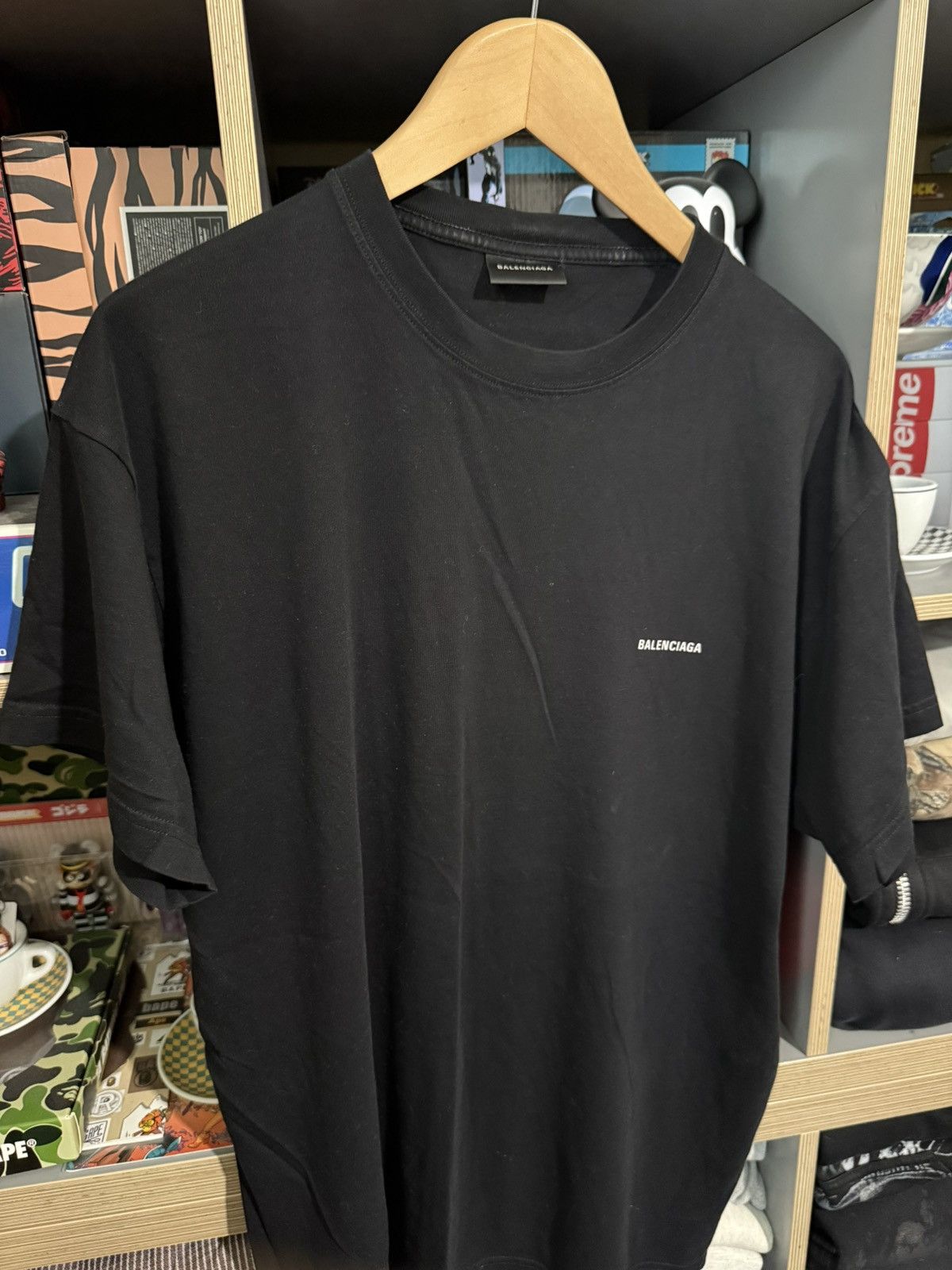 Balenciaga Balenciaga Black Staff Logo T-Shirt Size US M / EU 48-50 / 2 - 2 Thumbnail
