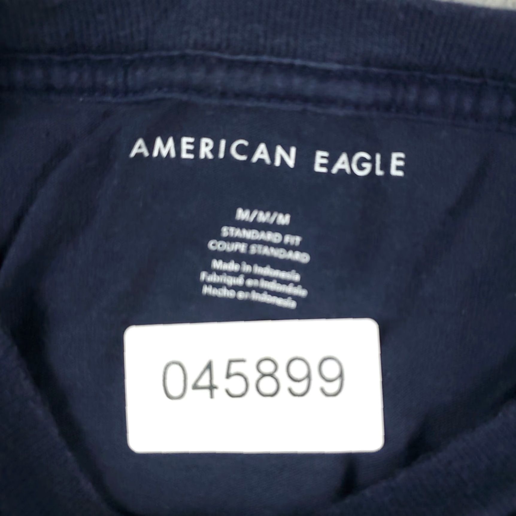 American Eagle Outfitters American Eagle Outfitters T-Shirt Men M Blue Short Sleeve Crew Neck Logo Solid Casual All Seasons Size US M / EU 48-50 / 2 - 8 Thumbnail