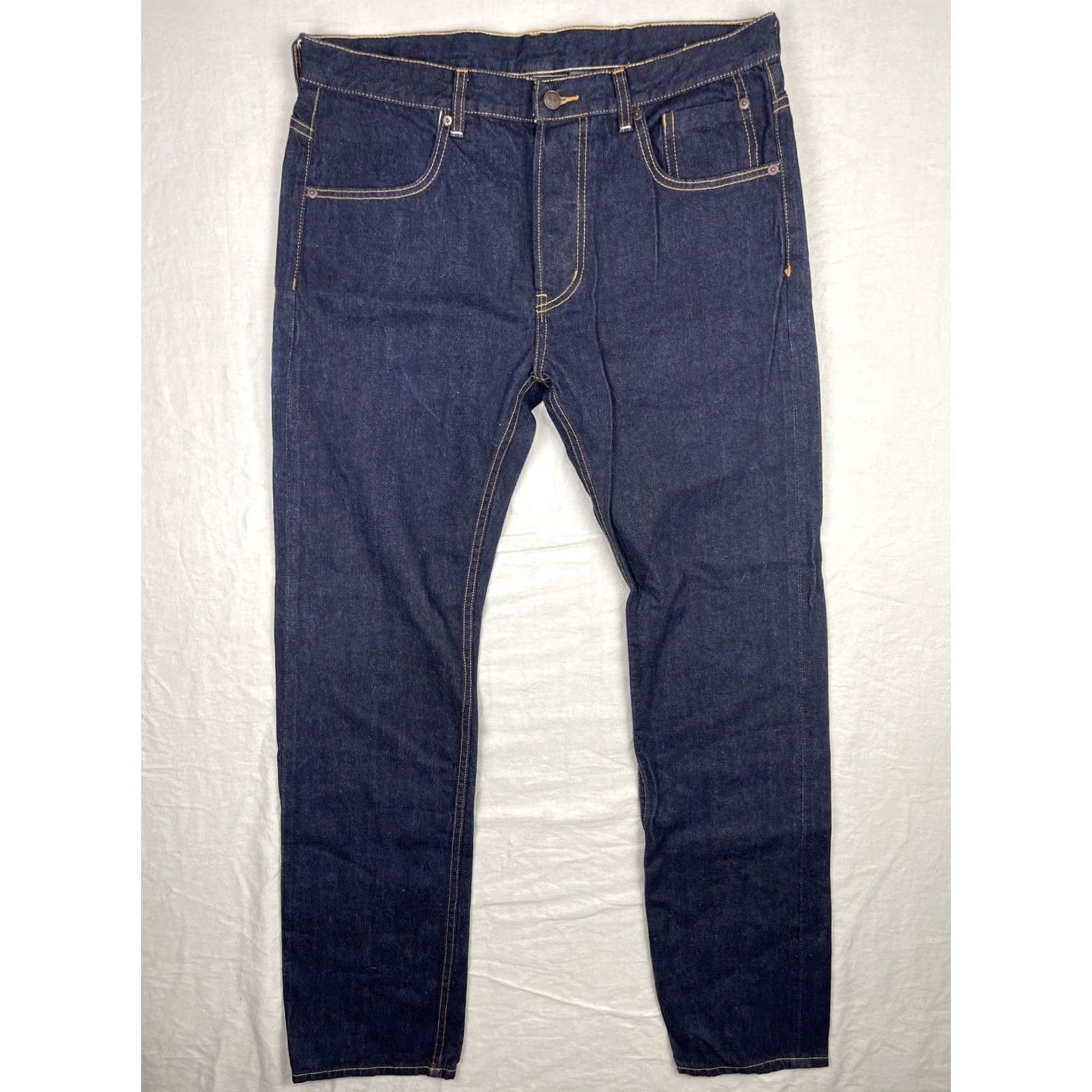 The Hundreds The Hundreds Selvedge Jeans Slim 34 Blue Denim Pants Straight Mens 34 Jeans Dark Denim Pants City Hip Hop 90s Mens Size US 34 / EU 50 - 2 Thumbnail