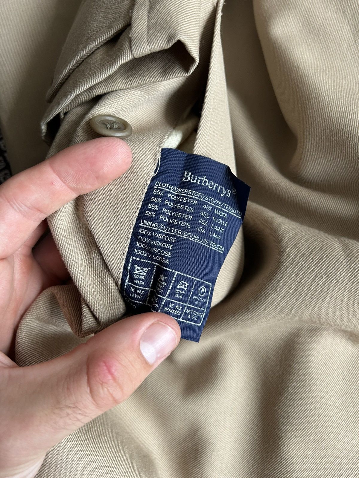 Burberry Vintage Burberrys 90s Heavy Trench Coat Mens Solid Style Size US XL / EU 56 / 4 - 13 Thumbnail