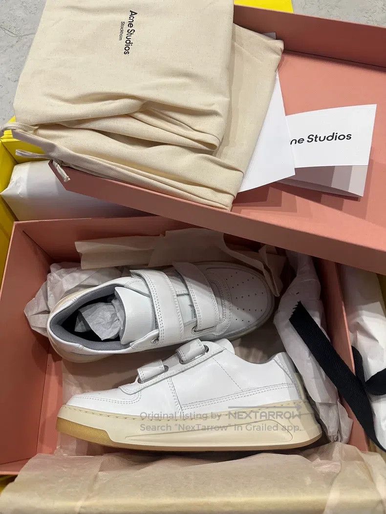 Acne Studios Acne Studios Velcro White Sneakers Size US 5.5 / IT 35.5 - 1 Thumbnail