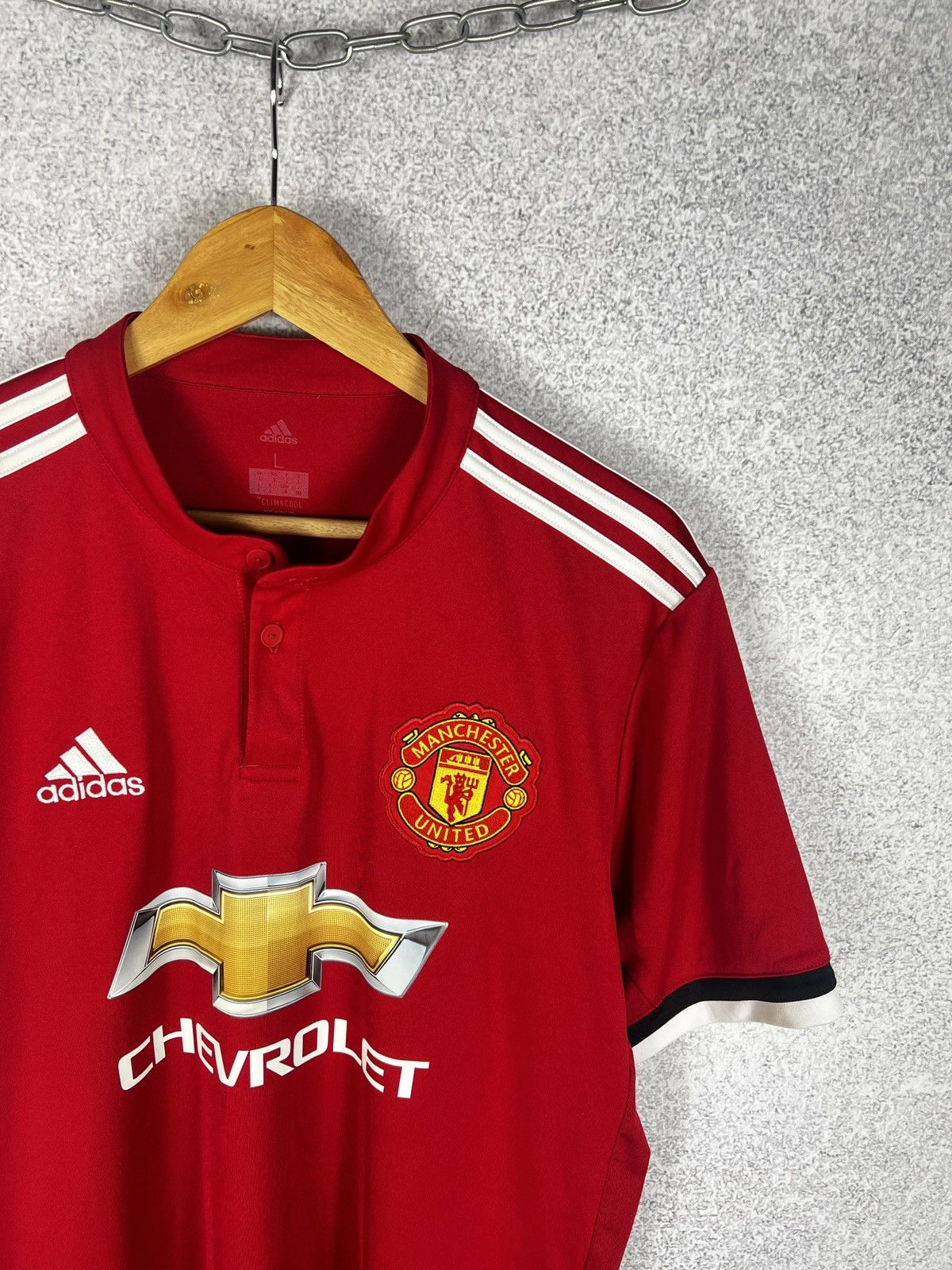 Adidas Manchester United Adidas 2017 18 Home Jersey Football Shirt Size US L / EU 52-54 / 3 - 2 Thumbnail