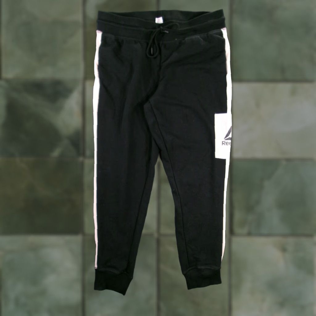 Reebok Reebok Pants Womens Large Black Joggers Casual Athleisure Logo Level Up Track Pants Size 36" / US 14 / IT 50 - 1 Thumbnail