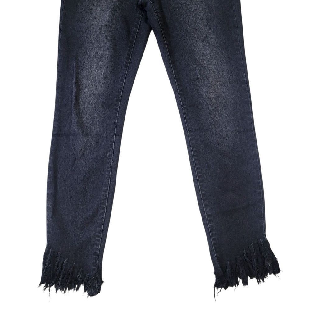 Judy Blue Judy Blue Black Skinny Fit Frayed Hem Ankle High Jeans 1/25 Size 25" / US 0 / IT 36 - 3 Thumbnail