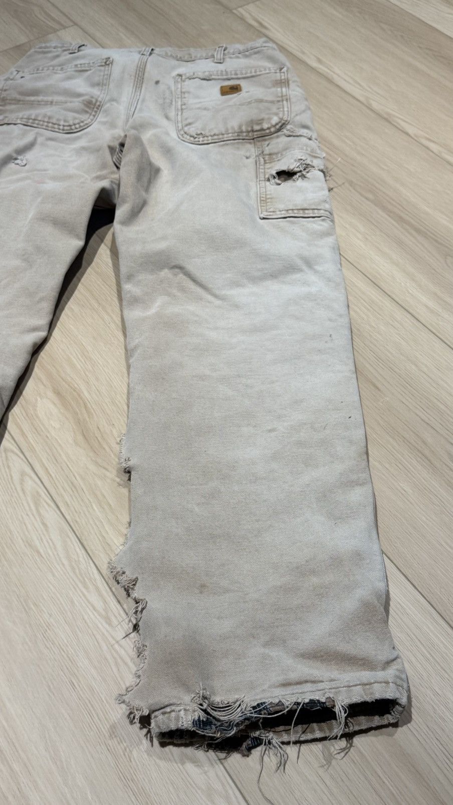 Carhartt Carhartt flannel lined carpenter pants distressed frayed Size US 32 / EU 48 - 13 Thumbnail