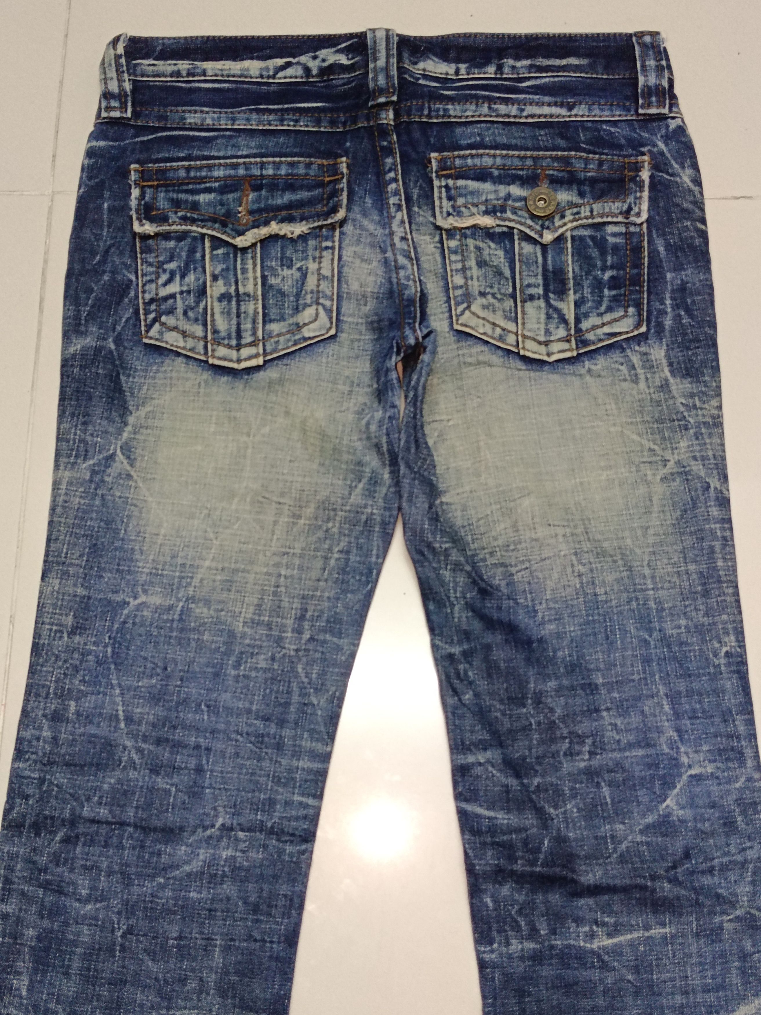 If Six Was Nine Japanese 2Yk Flare Distressed Jeans Size US 30 / EU 46 - 8 Thumbnail