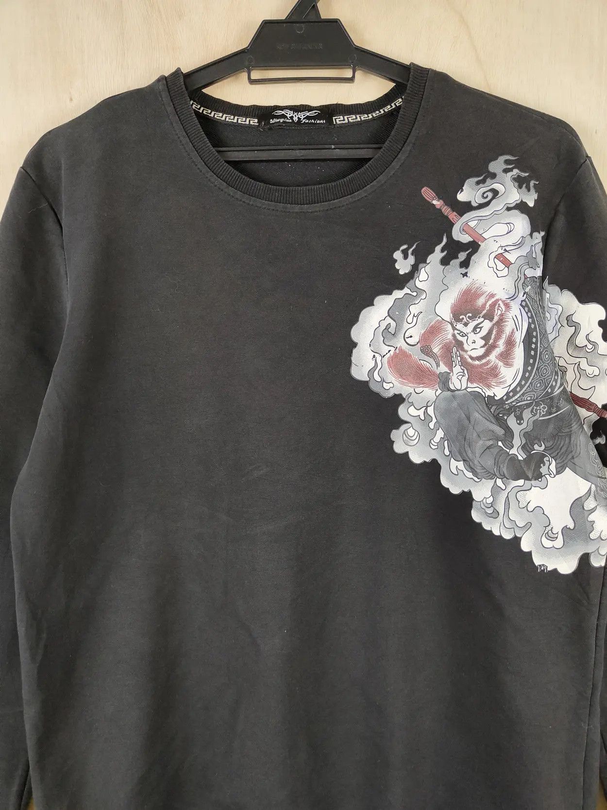 Japanese Brand O.Slangclaa monkey magic Black Sweatshirts #S2623 Size US M / EU 48-50 / 2 - 8 Thumbnail