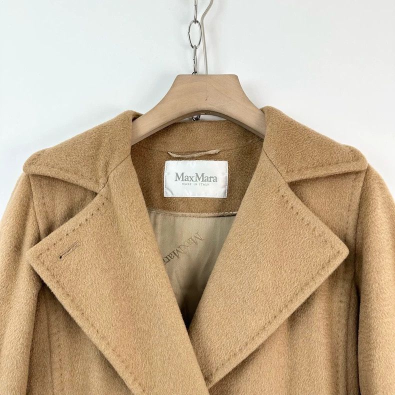 Max Mara Max Mara Classic Belted Camel Lapel Coat Size S / US 4 / IT 40 - 4 Thumbnail