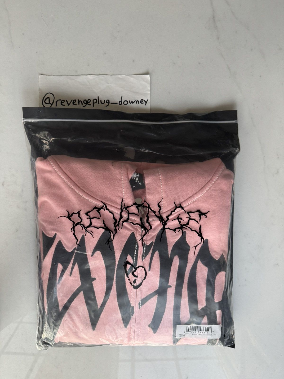 Revenge Revenge X Kill Contrast Stitch Zip Washed Pink/Black Size US M / EU 48-50 / 2 - 1 Thumbnail