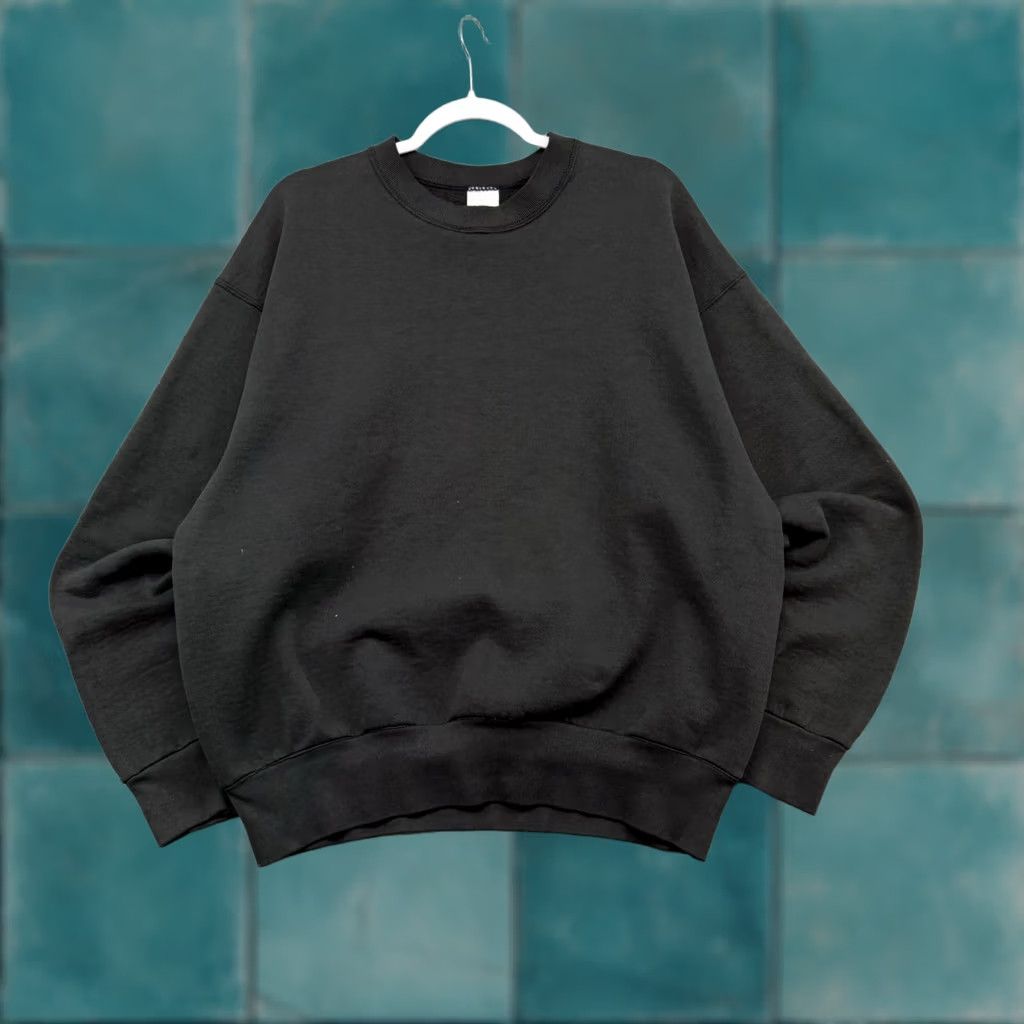Etro VINTAGE BVD Sweatshirt Crew Neck Cotton 90s Retro Black XL Men Size US XL / EU 56 / 4 - 1 Thumbnail