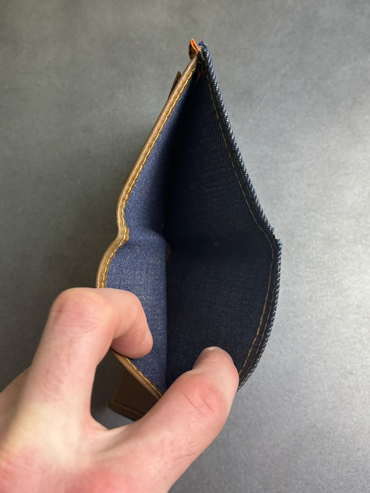 Levi's 1970s Levi's Orange Tab Denim Wallet 70s Vintage Levis Jeans Size ONE SIZE - 6 Thumbnail
