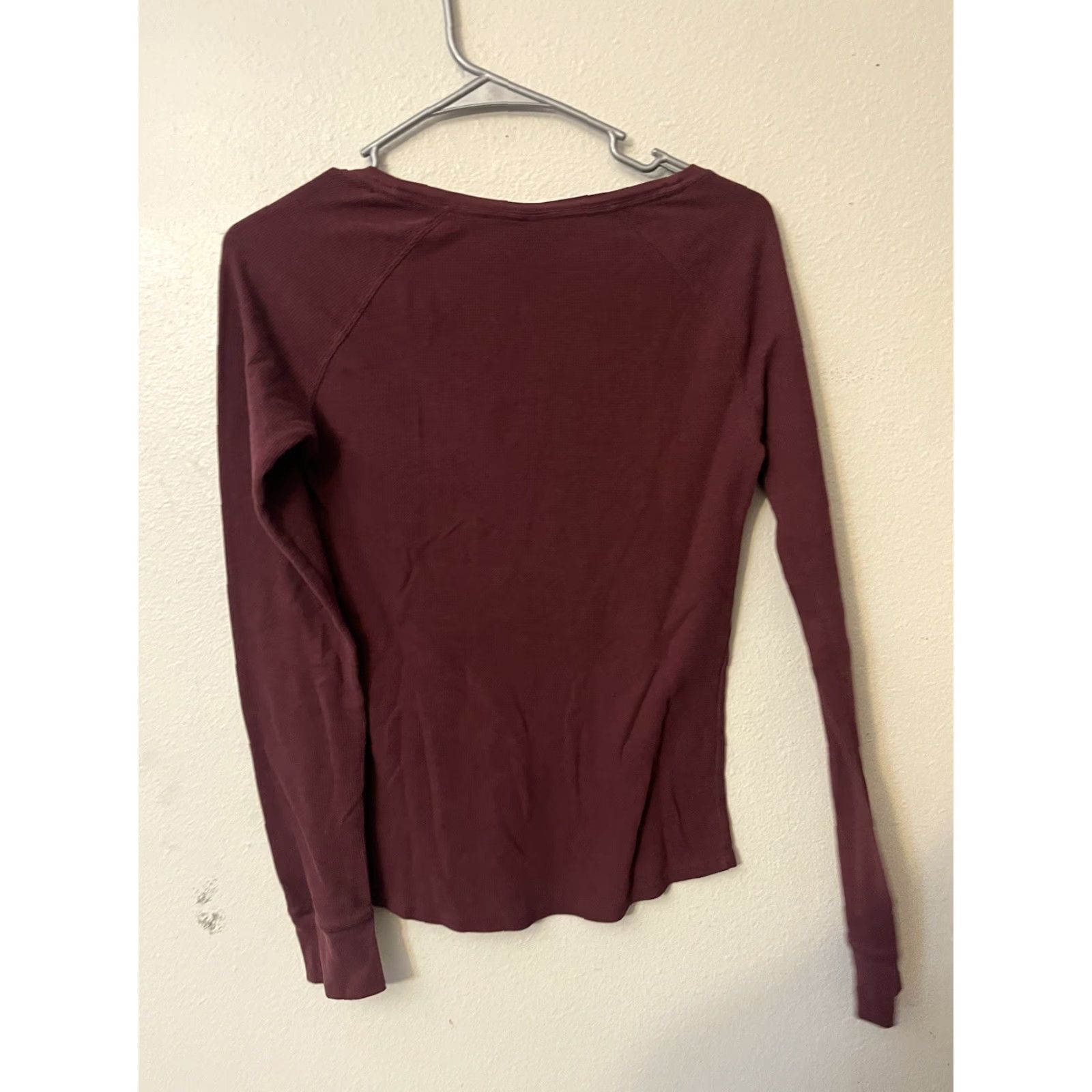 Victoria's Secret Victoria's Secret Pink T-Shirt Womens S Pullover Long Sleeve Maroon Round Neck Size S / US 4 / IT 40 - 3 Thumbnail