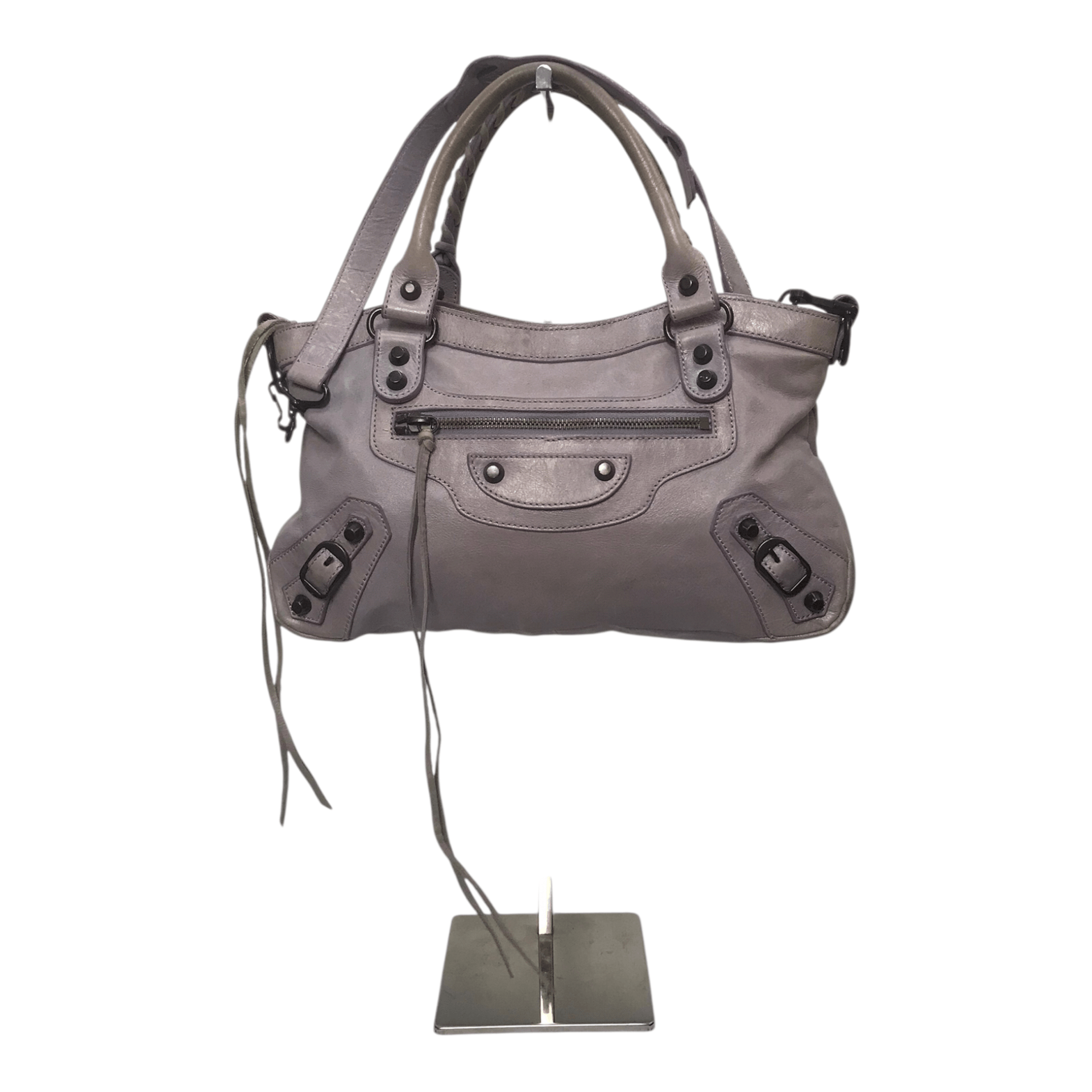 Leather Elegant Leahter Light Purple HandBag Size ONE SIZE - 5 Thumbnail