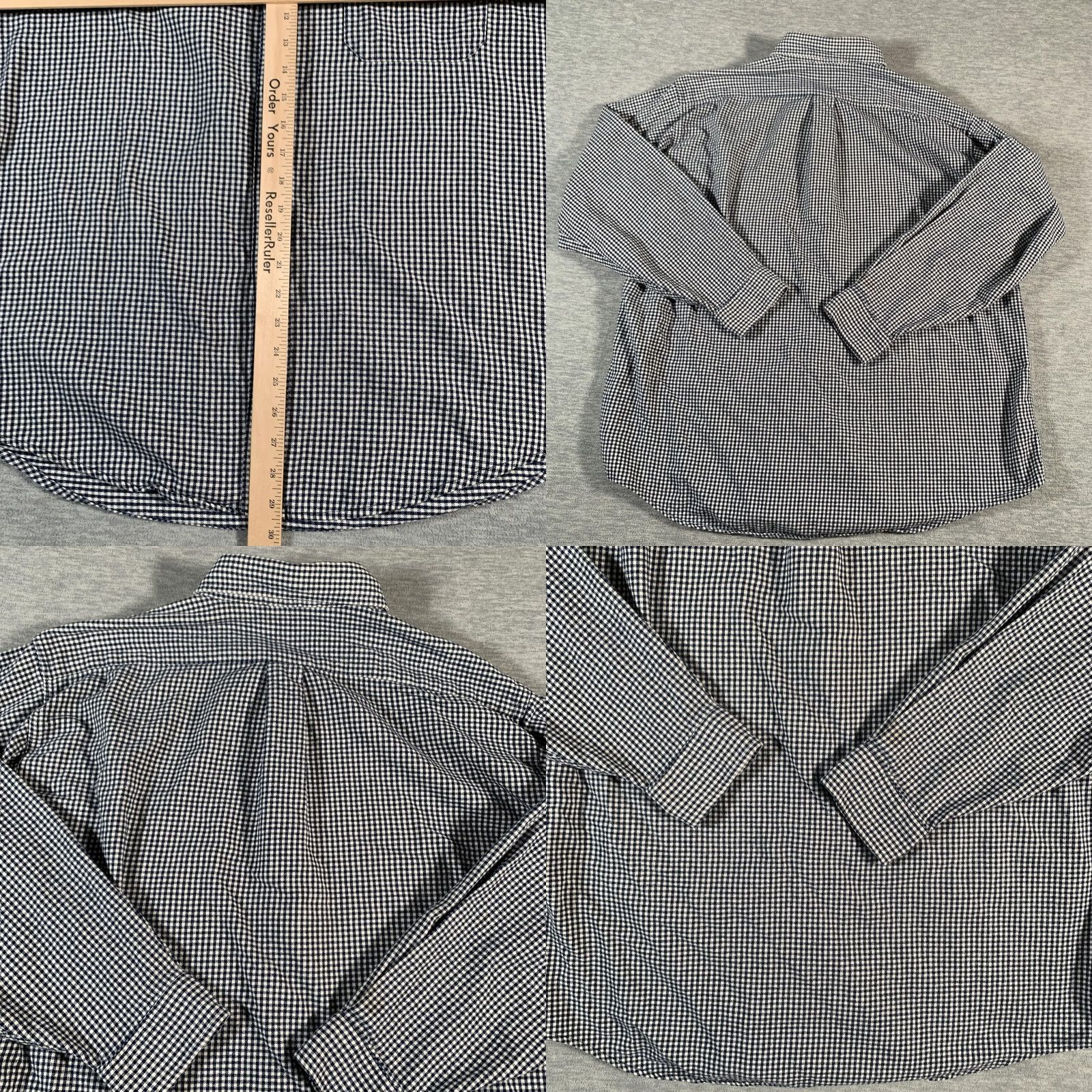 Vintage LL Bean Northwoods Shirt Mens XL Flannel Blue White Check Button Down USA Size US XL / EU 56 / 4 - 8 Thumbnail
