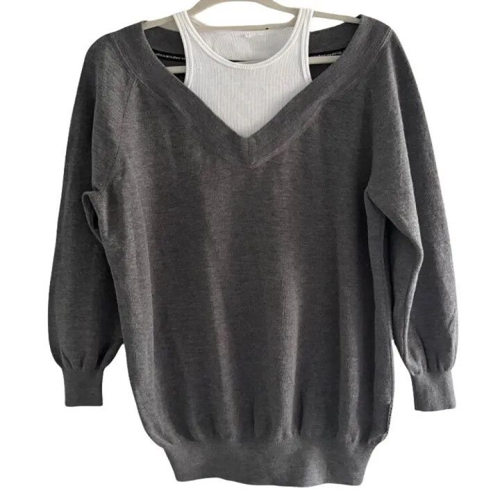 Alexander Wang Alexander Wang Stylish Gray Knitted Sweater 0079 Size S / US 4 / IT 40 - 1 Thumbnail