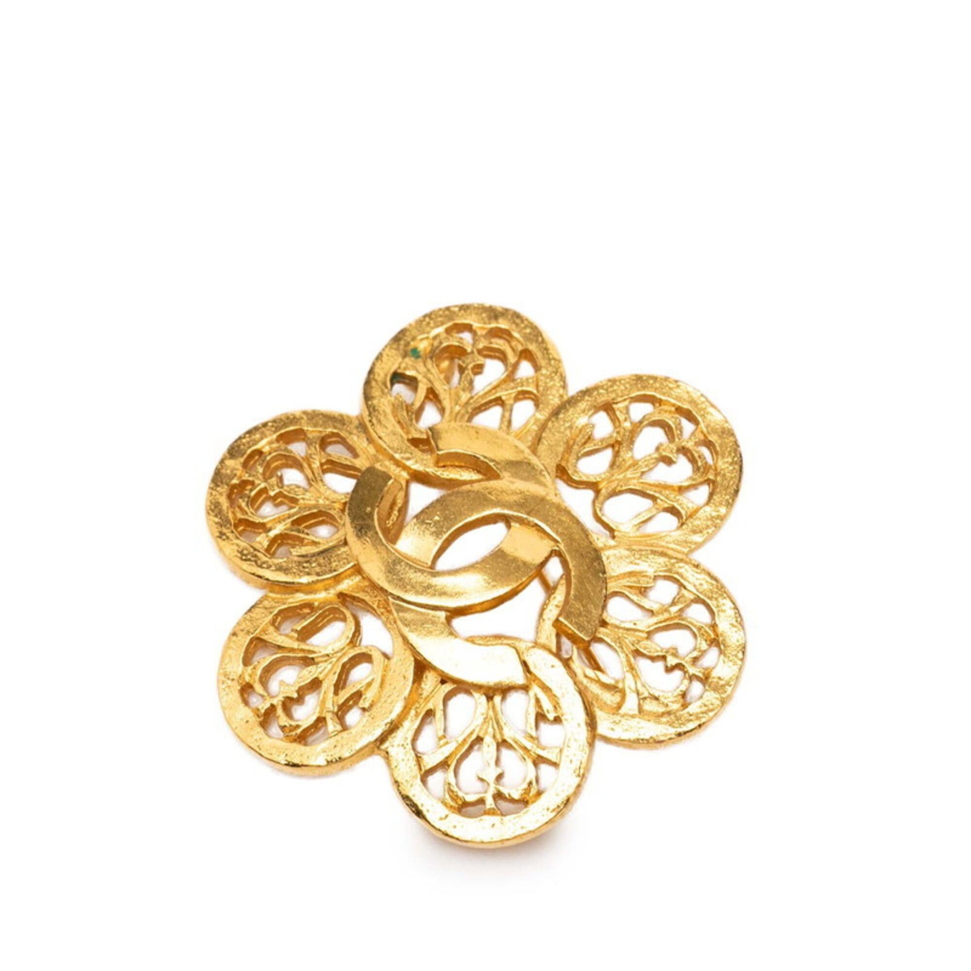 Chanel Chanel Coco Mark Vintage Brooch, Gold Plated, Women's CHANEL Size ONE SIZE - 1 Thumbnail