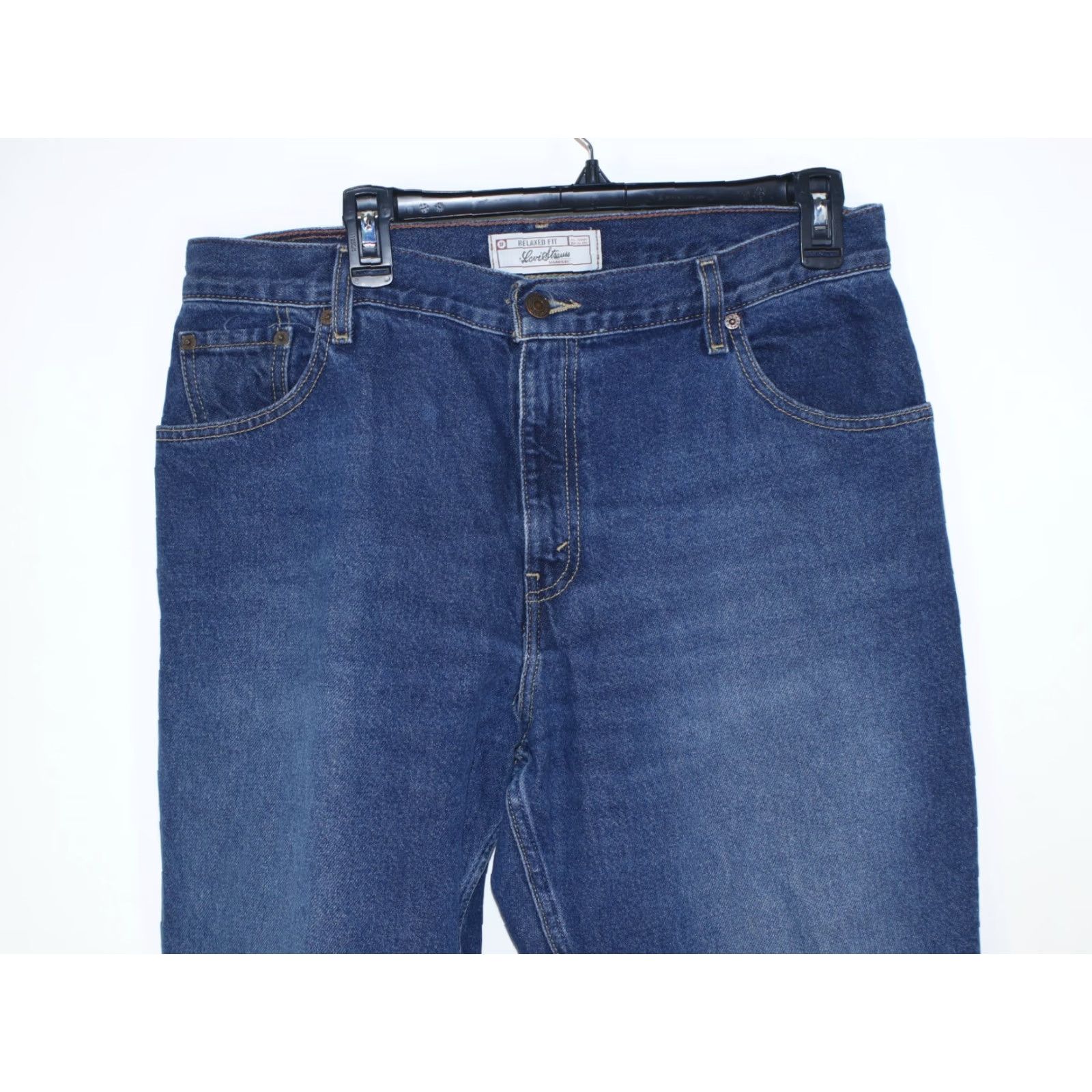 Levi's Vintage Levi's Women's Jeans Straight Leg 14 Regular Blue Dark Cotton Denim Relaxed Fit Size 34" / US 12 / IT 48 - 3 Thumbnail