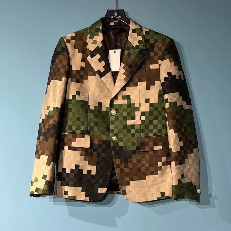 Louis Vuitton Louis Vuitton 2024 Camo Print Blazer - dmc Size US S / EU 44-46 / 1 - 1 Thumbnail